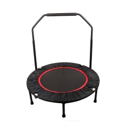 Factory wholesale indoor mini fitness trampoline with safety handle bar